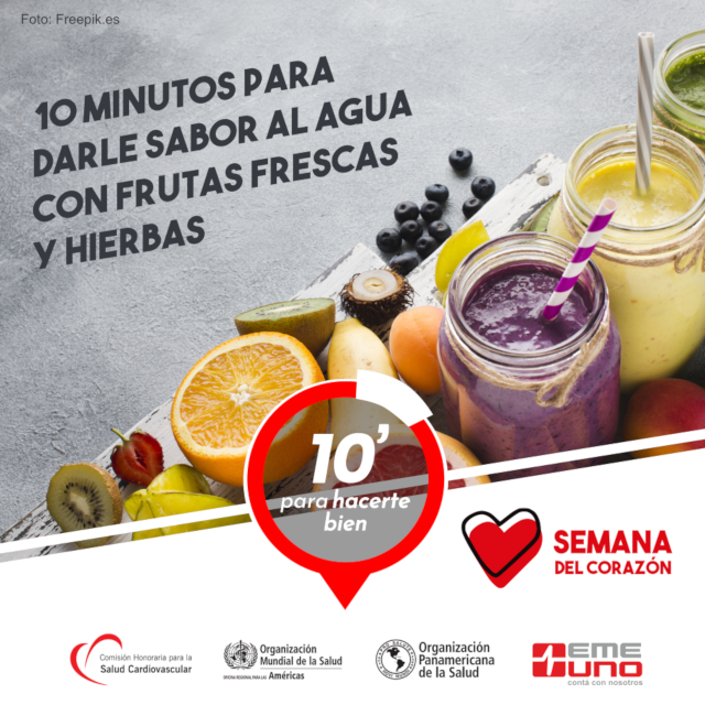 10 minutos para agregar frutas al agua